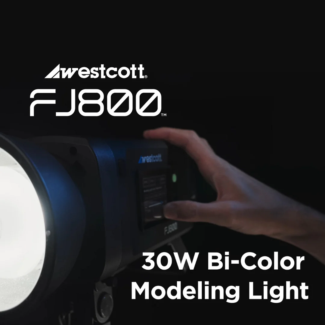 Westcott FJ800 800W Compact Touchscreen Strobe with FJ Pro AC, DC Battery Bundle - Image 4