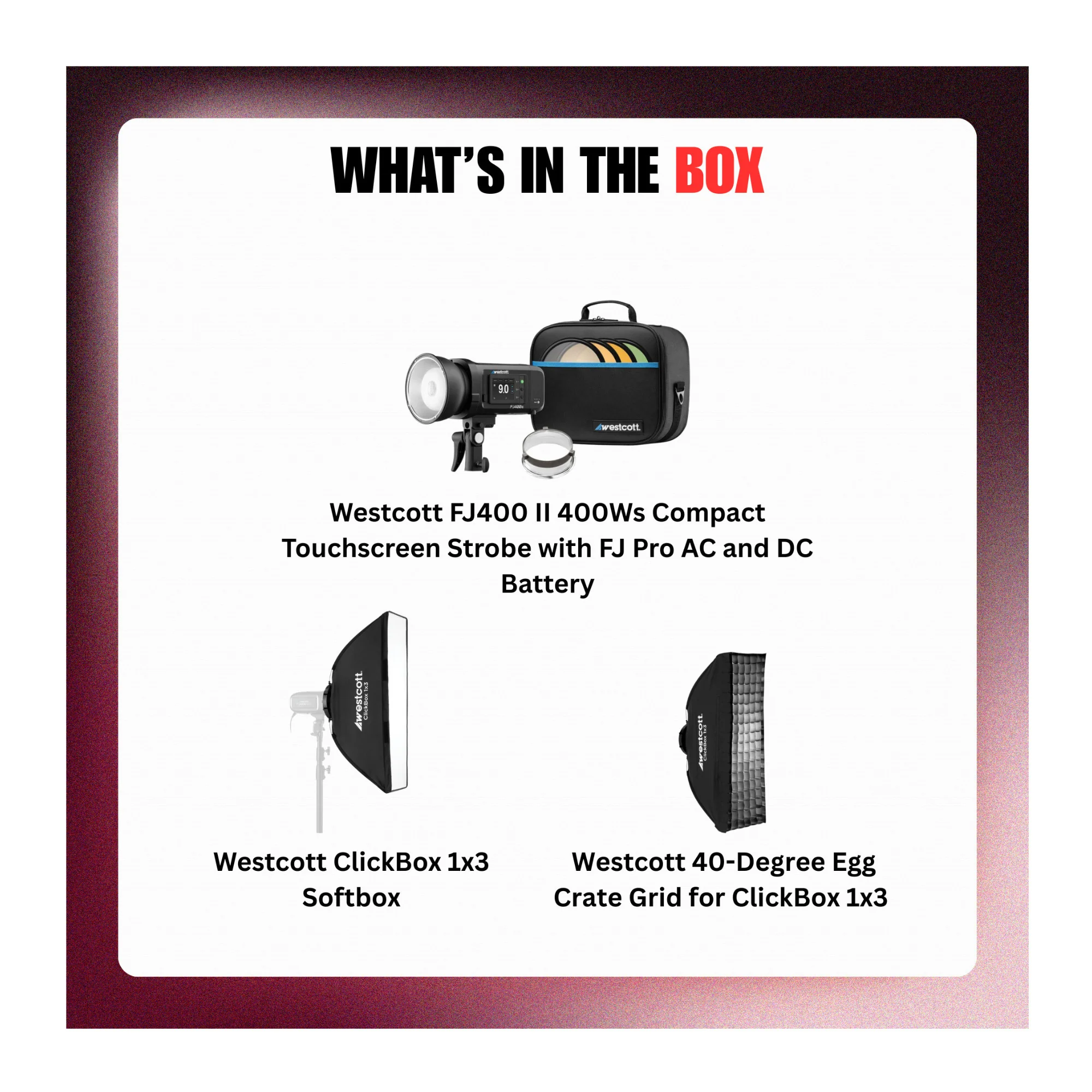 Westcott FJ400 II 400Ws Touchscreen Strobe with FJ Pro AC and DC Battery Bundle - Image 10