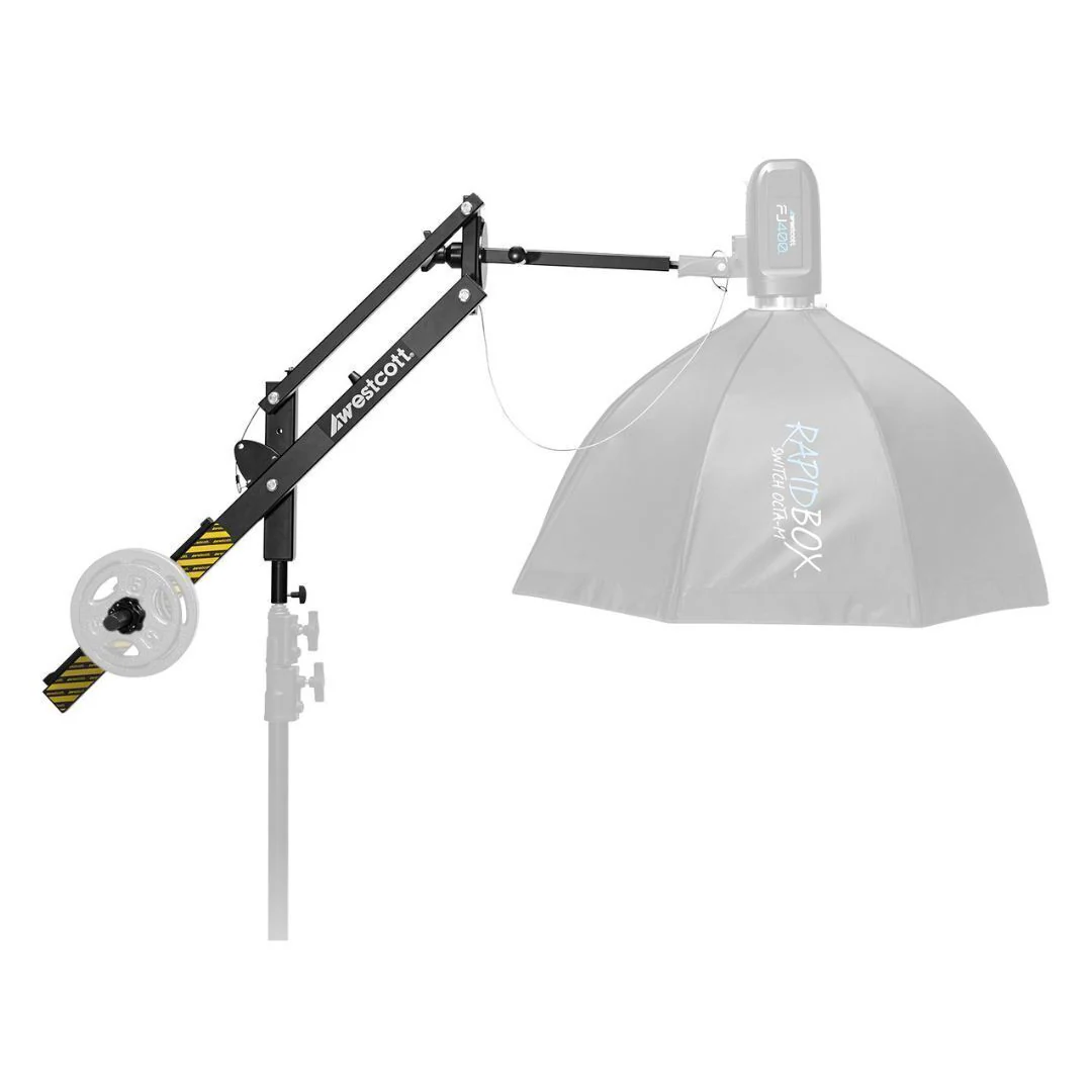 Westcott Easy Boom Arm for Consistent Light Positioning and 360-Degree Rotation (Black) Bundle - Image 2