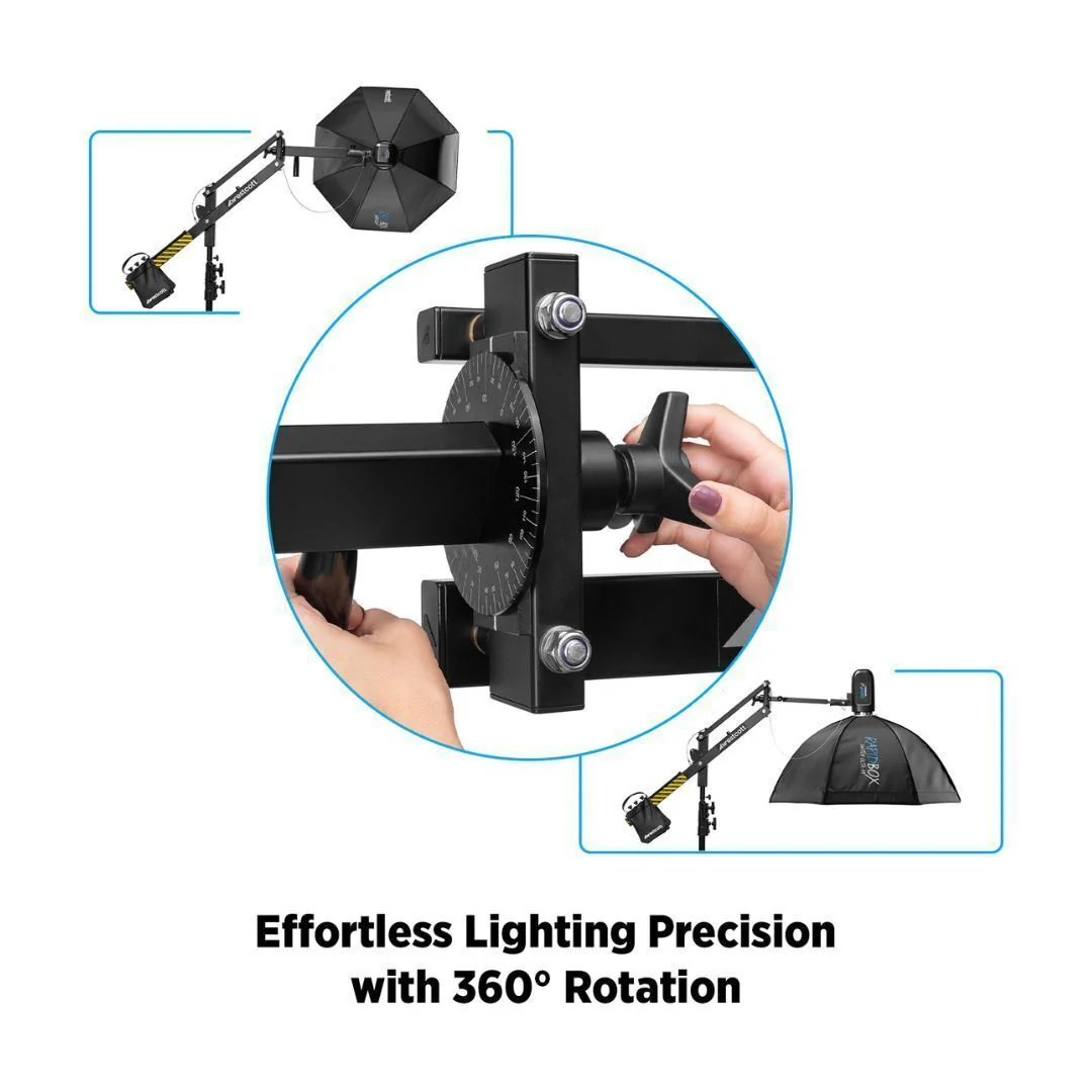 Westcott Easy Boom Arm for Consistent Light Positioning and 360-Degree Rotation (Black) Bundle - Image 3