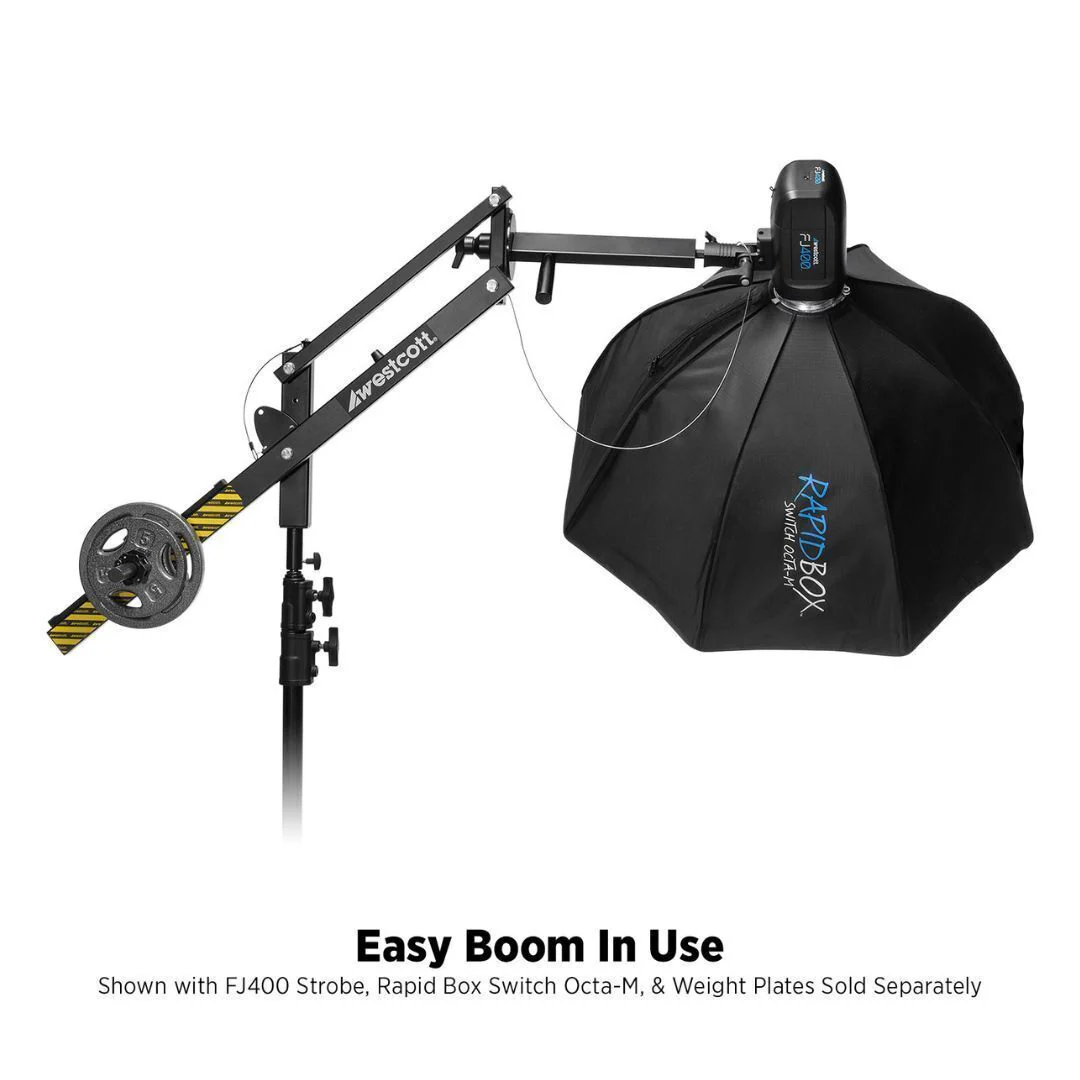 Westcott Easy Boom Arm for Consistent Light Positioning and 360-Degree Rotation (Black) Bundle - Image 5