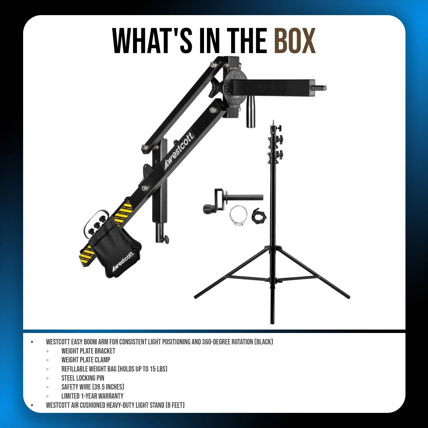 Westcott Easy Boom Arm for Consistent Light Positioning and 360-Degree Rotation (Black) Bundle - Image 8