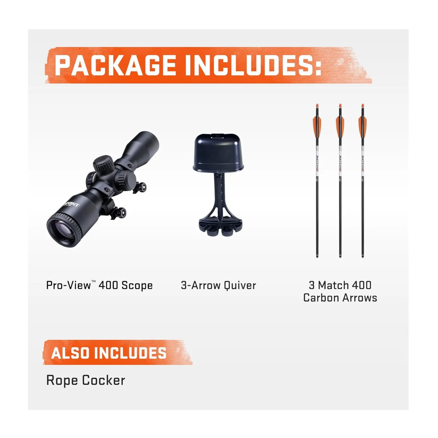Wicked Ridge Warrior 400 Crossbow 400 FPS with Scope and Arrows - Image 3