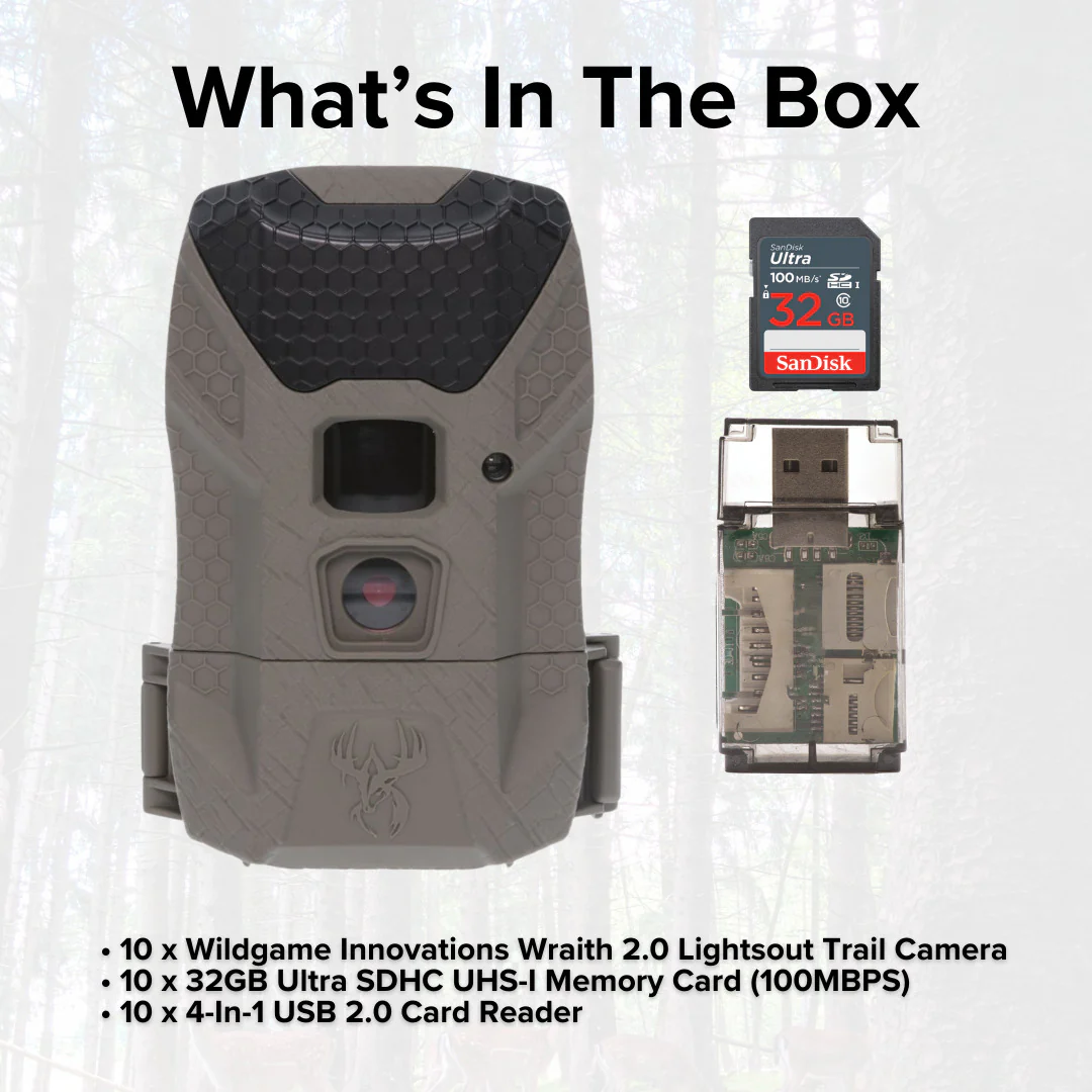 Wildgame Innovations Kicker 2.0 Lightsout Trail Camera with 18MP Resolution (10-Pack) Bundle - Image 6