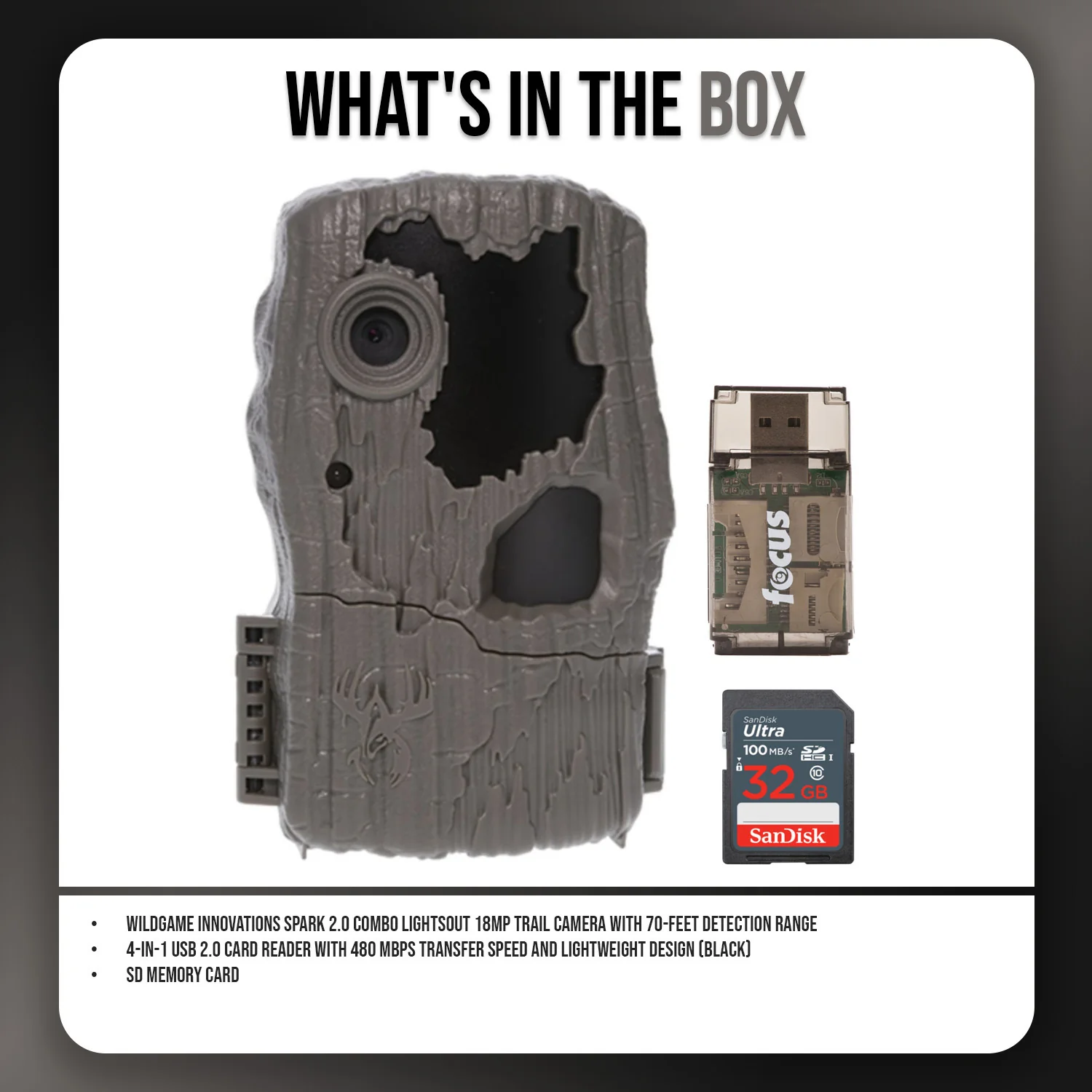 Wildgame Innovations Spark 2.0 Combo Lightsout 18MP Trail Camera with 70-Feet Detection Range Bundle - Image 7
