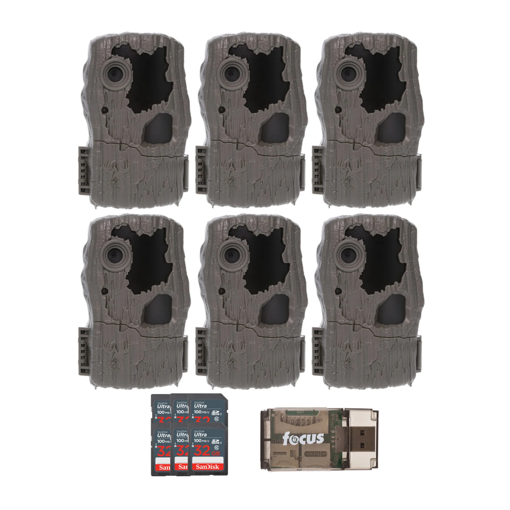 Wildgame Innovations Spark 2.0 Combo Lightsout 18MP Trail Camera with 70-Feet Range (6-Pack) Bundle