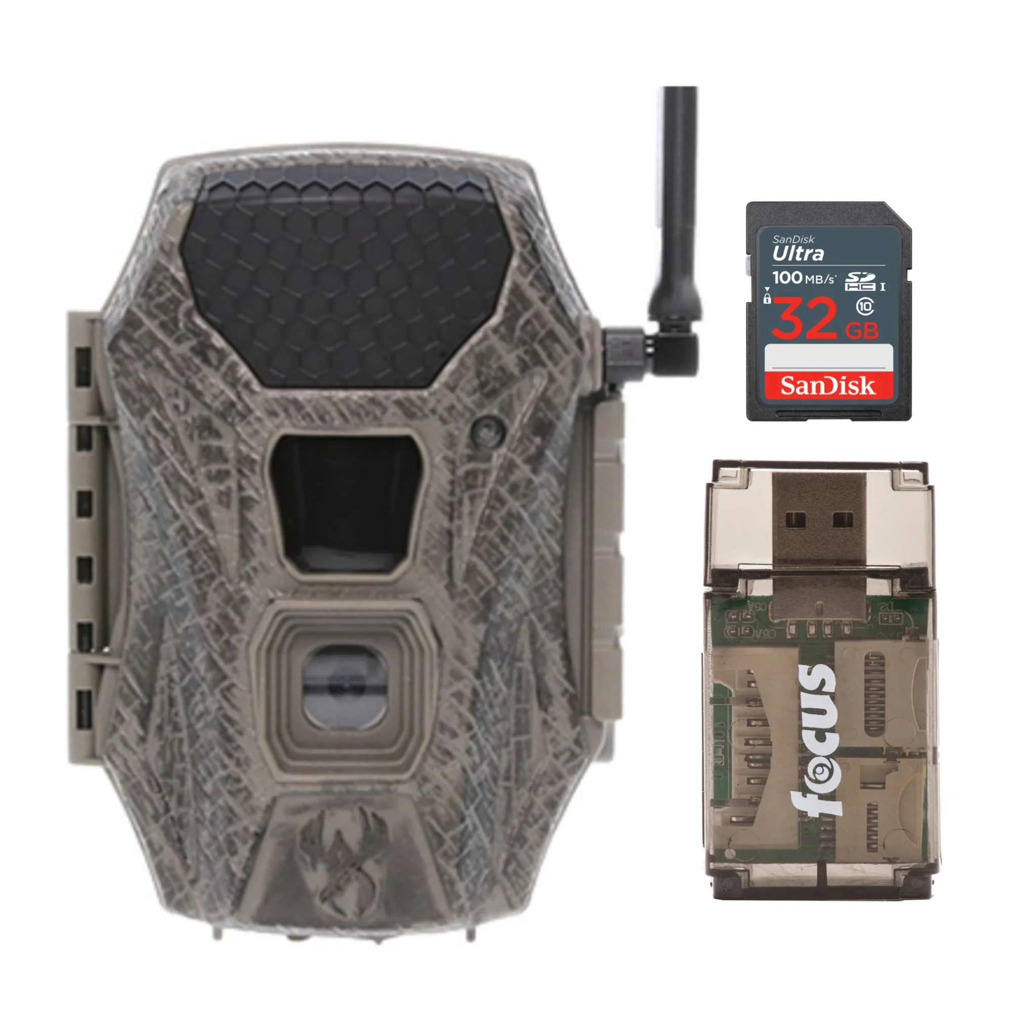 Wildgame Innovations Terra Cell 16MP Cellular Trail Camera with Memory Card and Card Reader Bundle