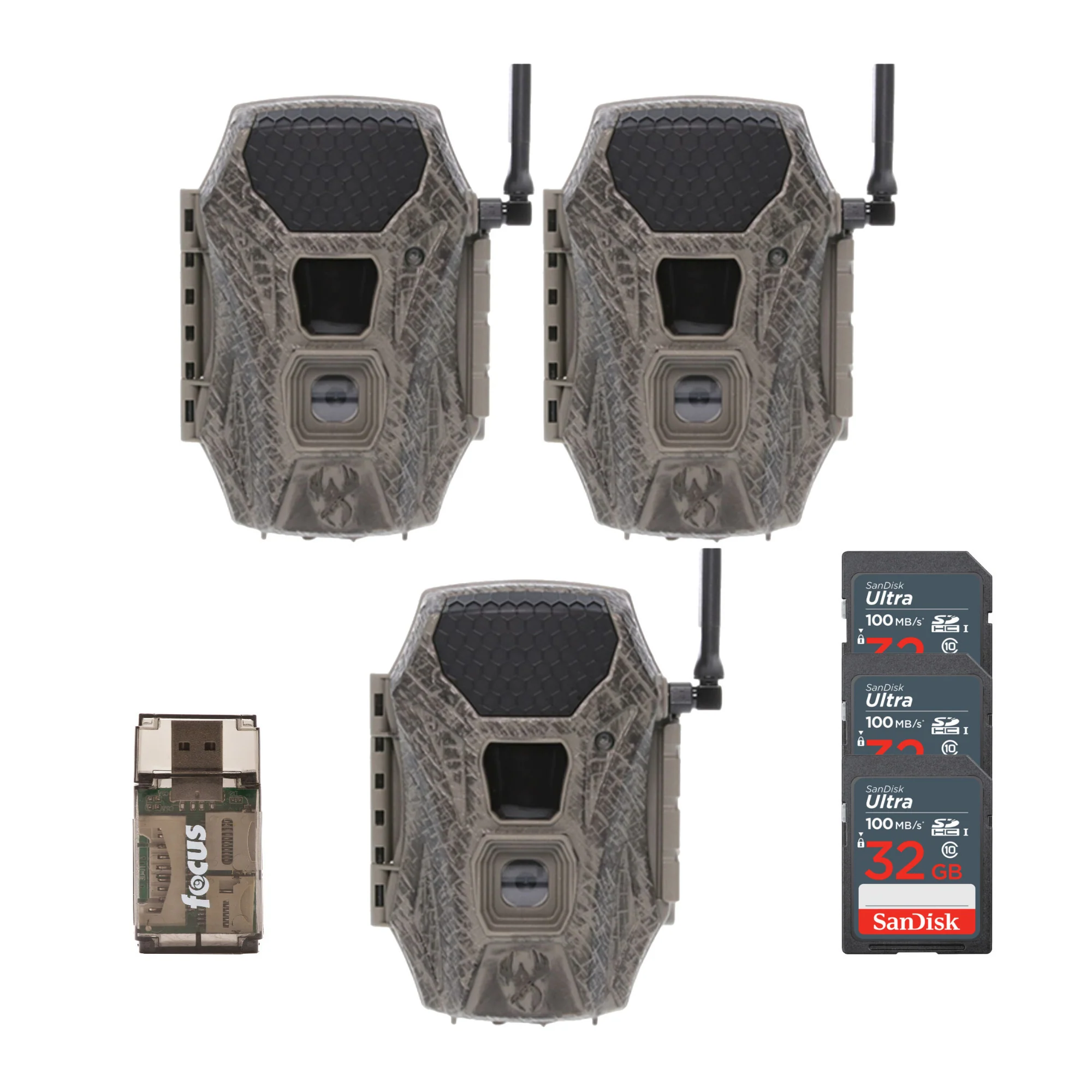 Wildgame Innovations Terra Cell 16MP Cellular Trail Camera (6-Pack) with 6 x 32GB Memory Card Bundle
