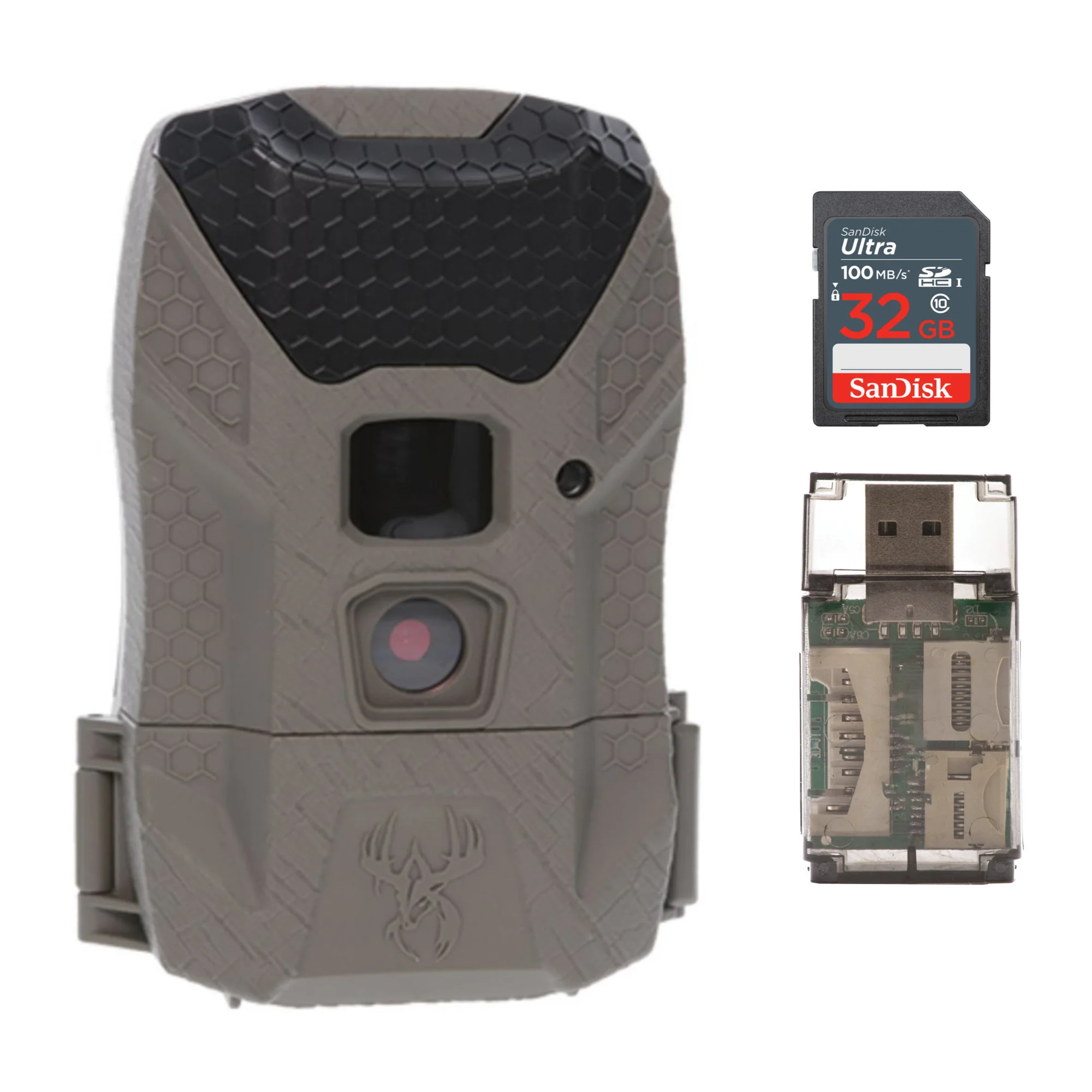 Wildgame Innovations Wraith 2.0 Trail Camera with 32GB Ultra SDHC Memory Card and Card Reader Bundle