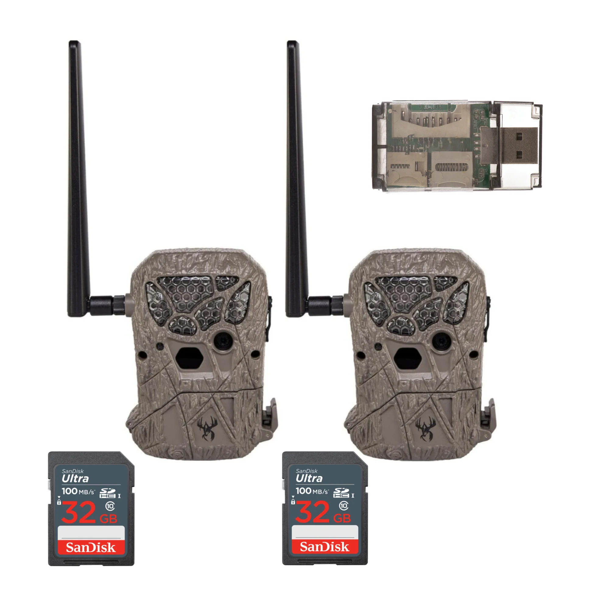 Wildgame Innovations Encounter 20MP Cellular Trail Camera with QR Code Setup (Brown, 2-Pack) Bundle