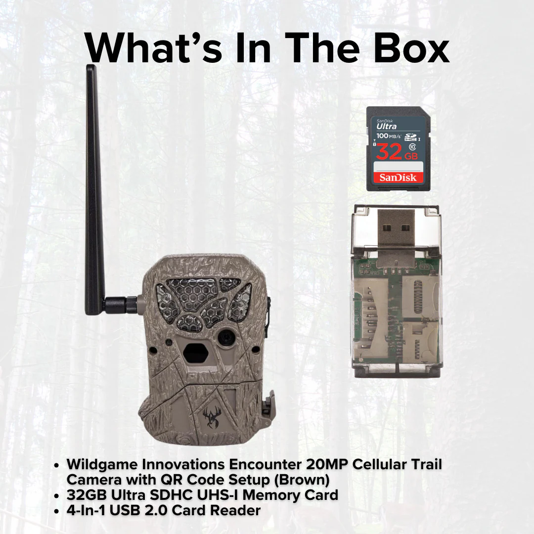 Wildgame Innovations Encounter 20MP Cellular Trail Camera with QR Code Setup (Brown, 10-Pack) Bundle - Image 7