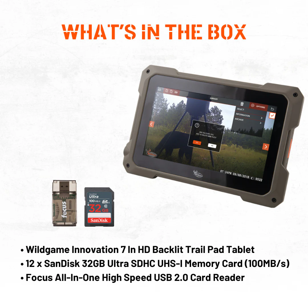 Wildgame Innovation 7-Inch HD Touchscreen Compact Trail Pad Tablet with Memory Card (12-Pack) Bundle - Image 6