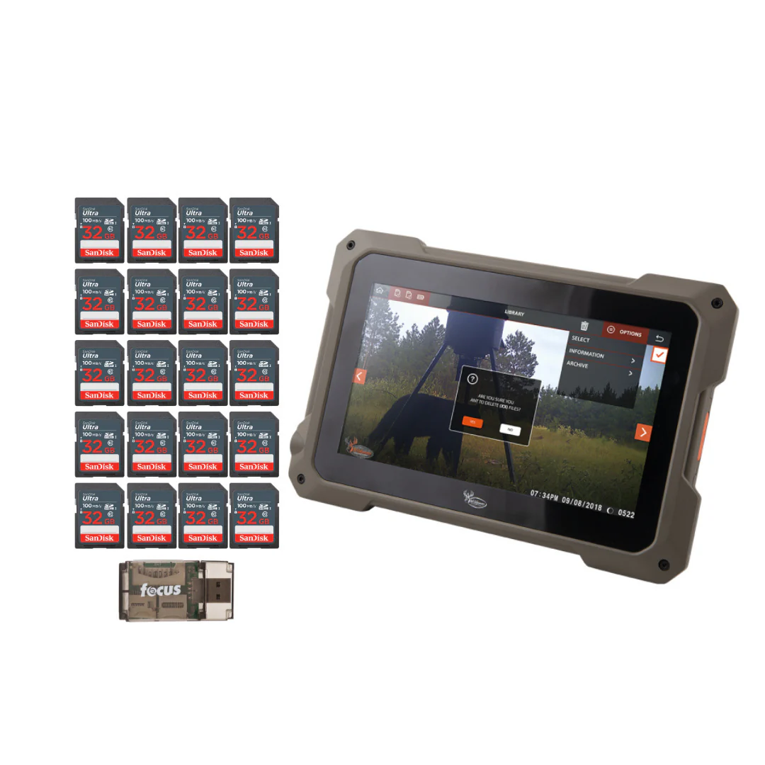 Wildgame Innovation 7-Inch HD Touchscreen Compact Trail Pad Tablet with Memory Card (20-Pack) Bundle