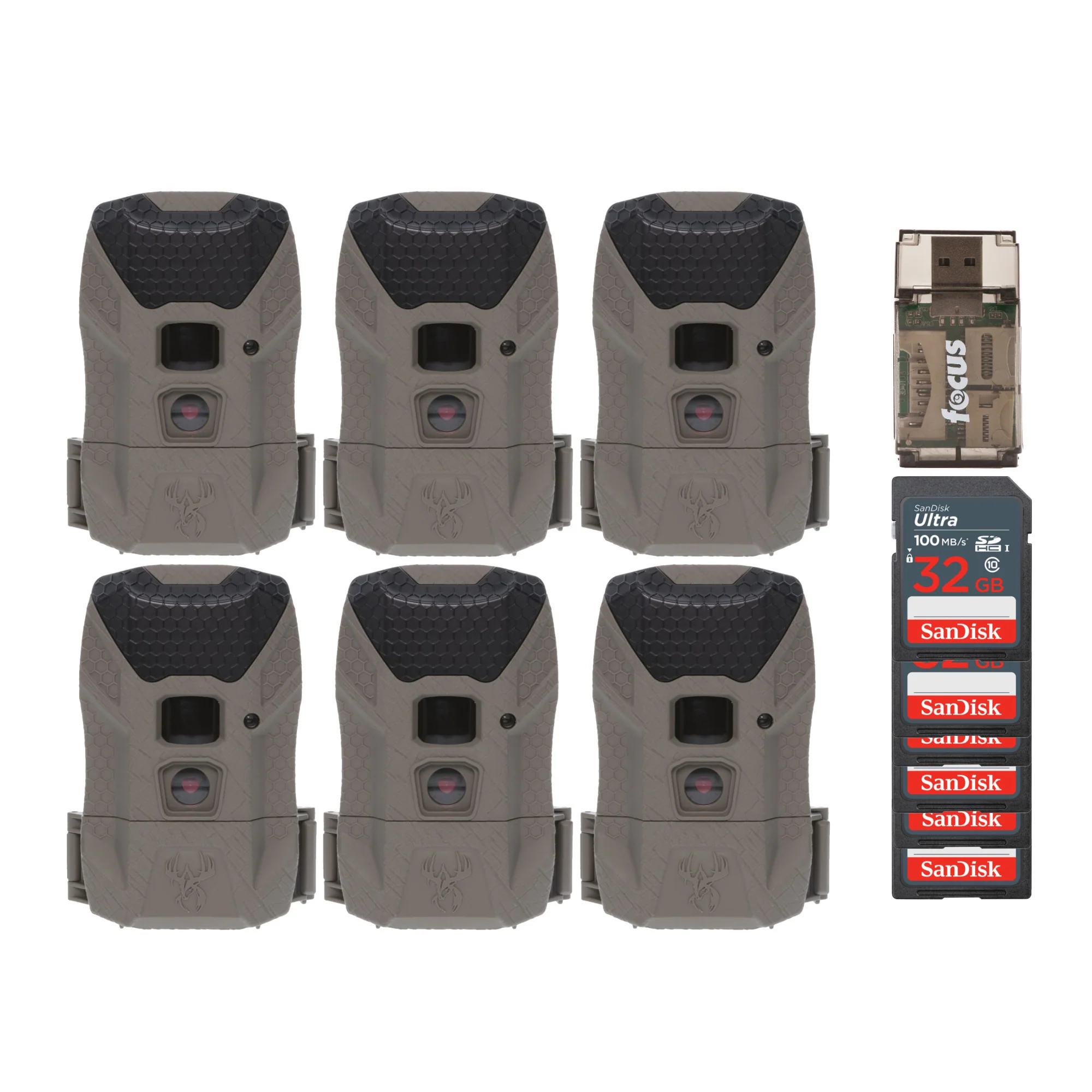 Wildgame Innovations Wraith 2.0 Lightsout Trail Camera with 40 Infrared LEDs (6-Pack) Bundle