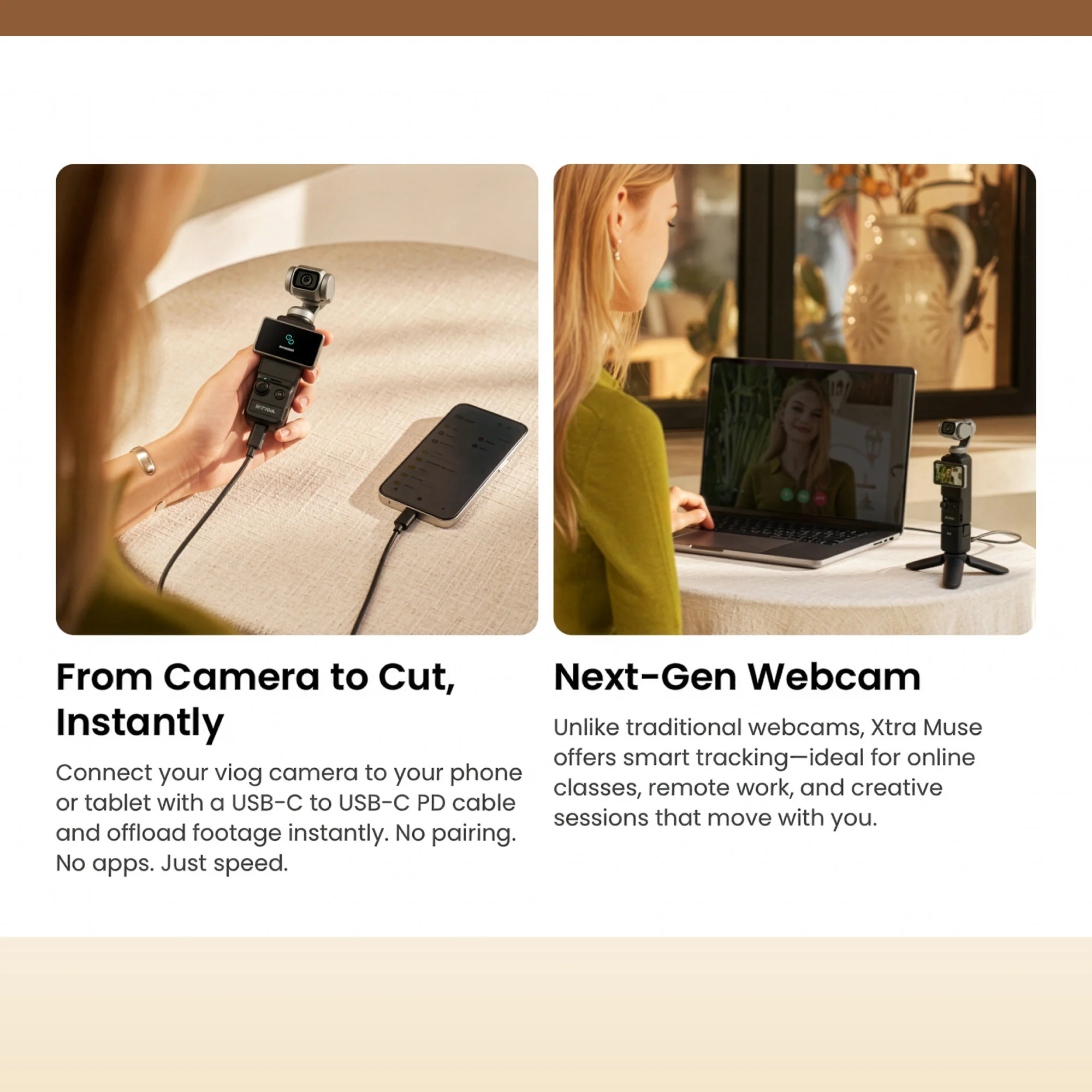 Xtra Muse Gimbal Action Camera with 4K/30fps Video Recording and Smart Tracking - Image 8