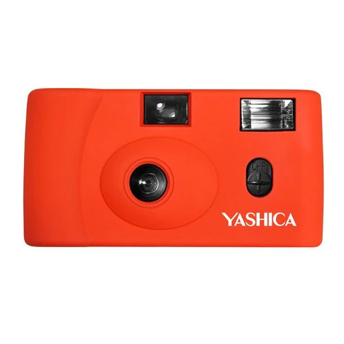 YASHICA MF-1 Snapshot Art 35mm Film Camera Set (Orange) - Image 2