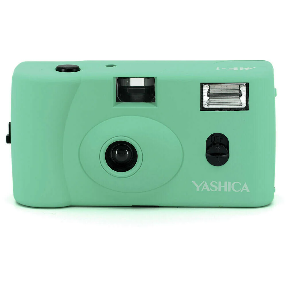 YASHICA MF-1 Snapshot Art 35mm Film Camera Set (Turquoise) - Image 2