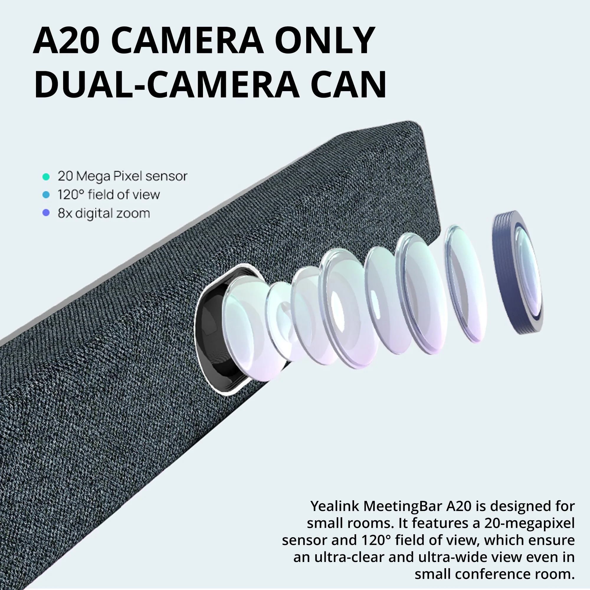 Yealink A20 MeetingBar and CTP18 Collaboration Touch Panel with Microfiber Cleaning Cloth Bundle - Image 3