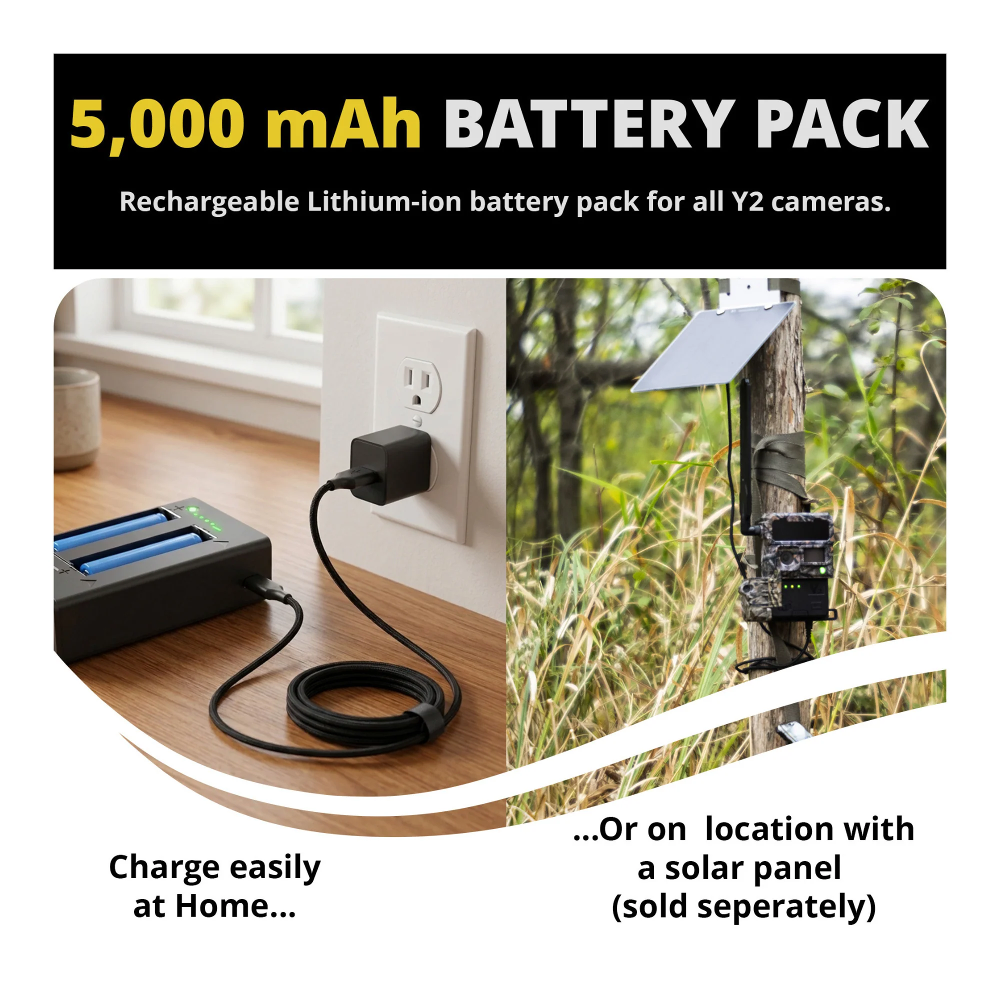 Yellowstone Y2 Black Wide Lens Camera Bundle with 5,000 mAh Battery Pack, and Card Reader (10-Pack) - Image 6