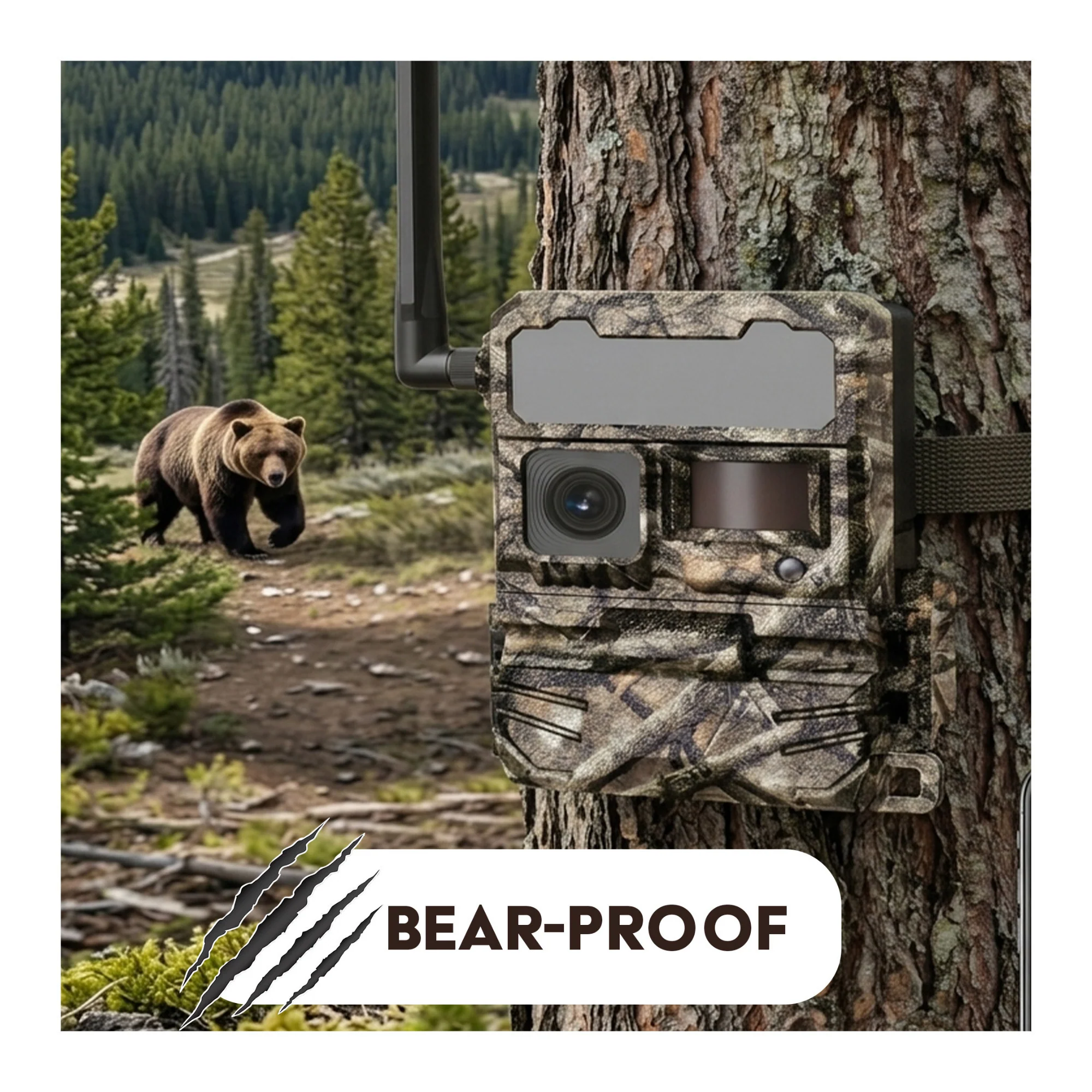 Yellowstone Y2 Black Wide Lens Trail Camera (4-Pack) with Security Box and Accs - Image 6