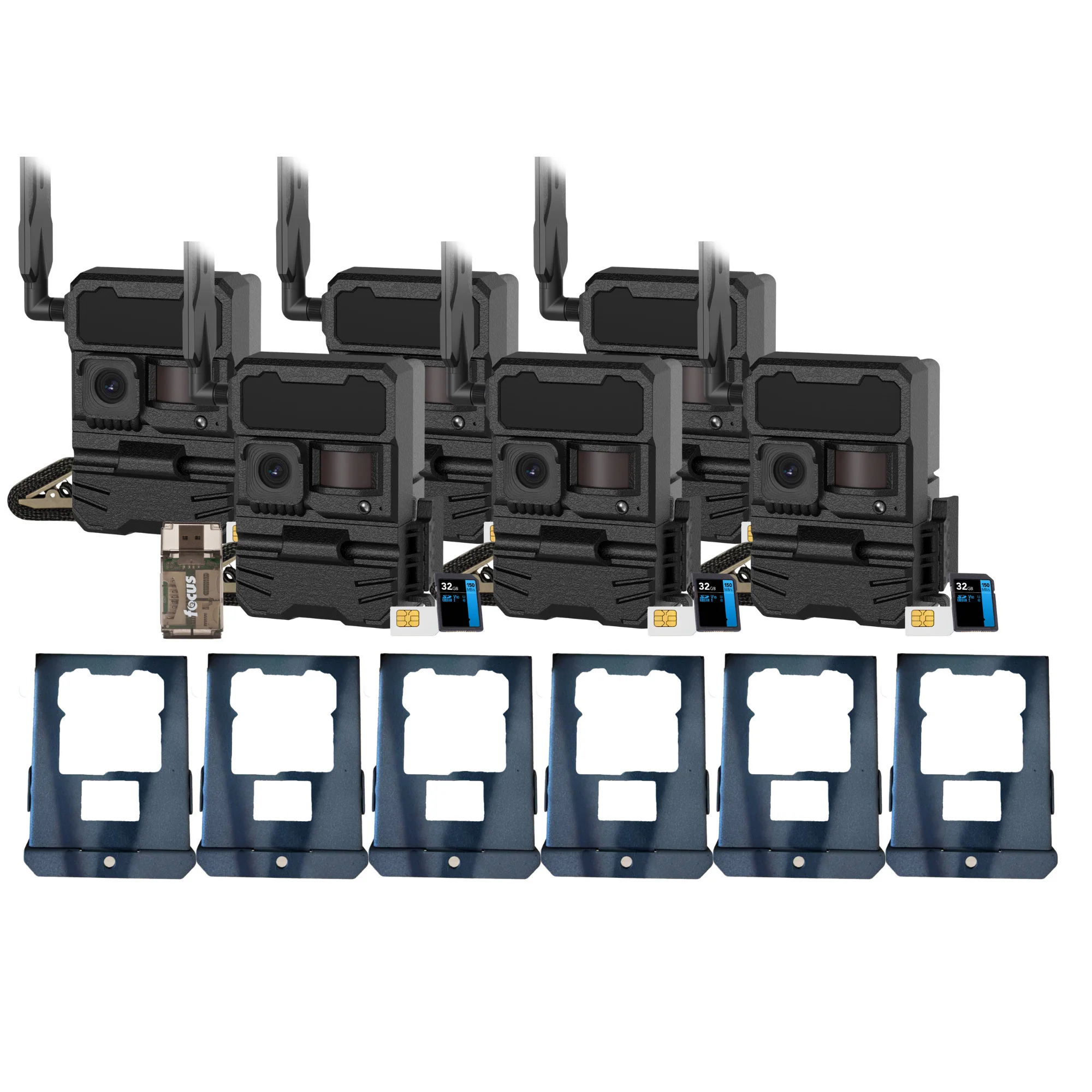 Yellowstone Y2 Black Wide Lens Trail Camera (6-Pack) with Security Box and Accs - Image 10