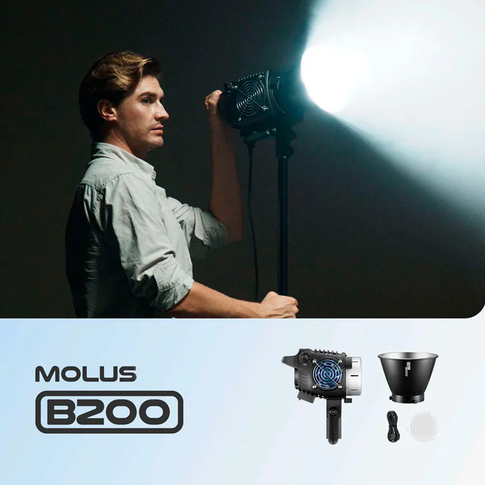 Zhiyun Molus B200 Bi-Color LED Monolight with Zhiyun 3-Feet 90D Parabolic Softbox Bundle - Image 2