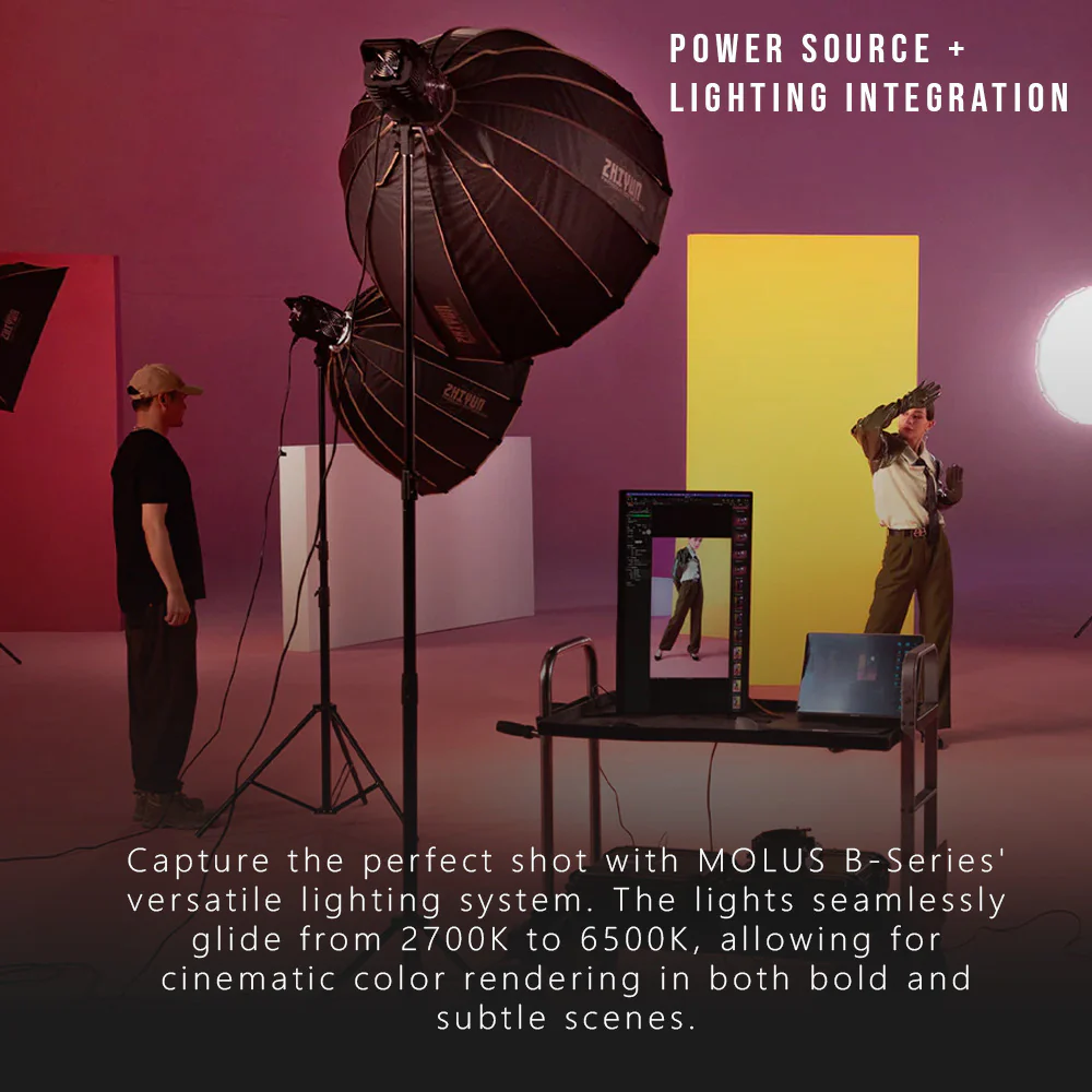 Zhiyun MOLUS B200 Bi-Color LED Monolight with Innovative Cooling System for Creative Professionals - Image 4