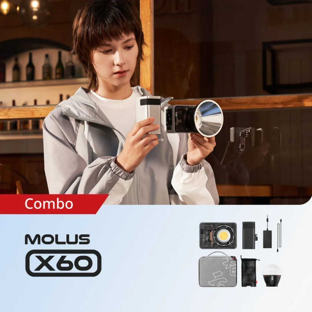 Zhiyun MOLUS X60 Bi-Color Portable LED Monolight with Nine Creative Lighting Effects (Combo Kit) - Image 7