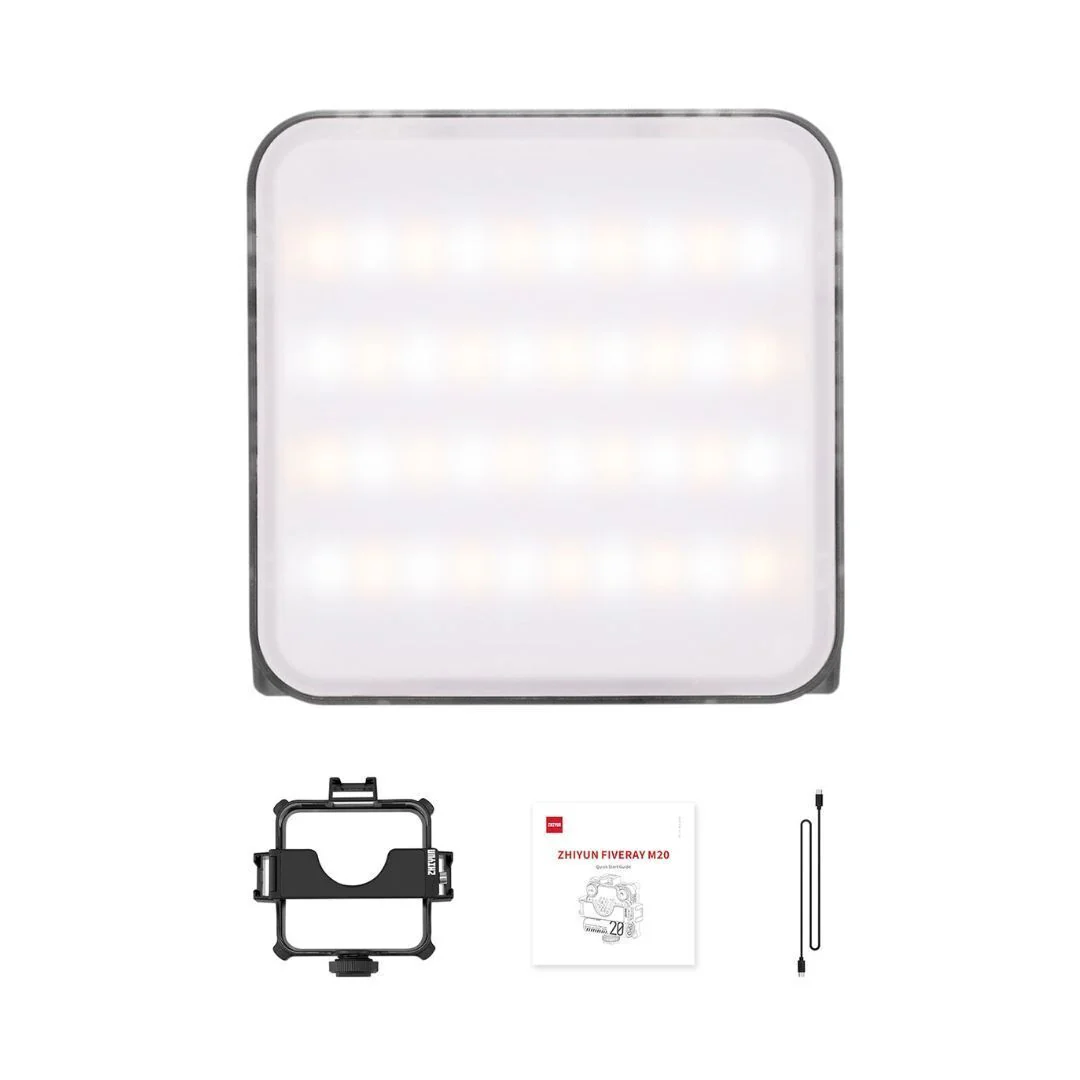 Zhiyun FIVERAY M20 Bi-Color LED Light with High CRI and Illuminance (Combo Version) - Image 6