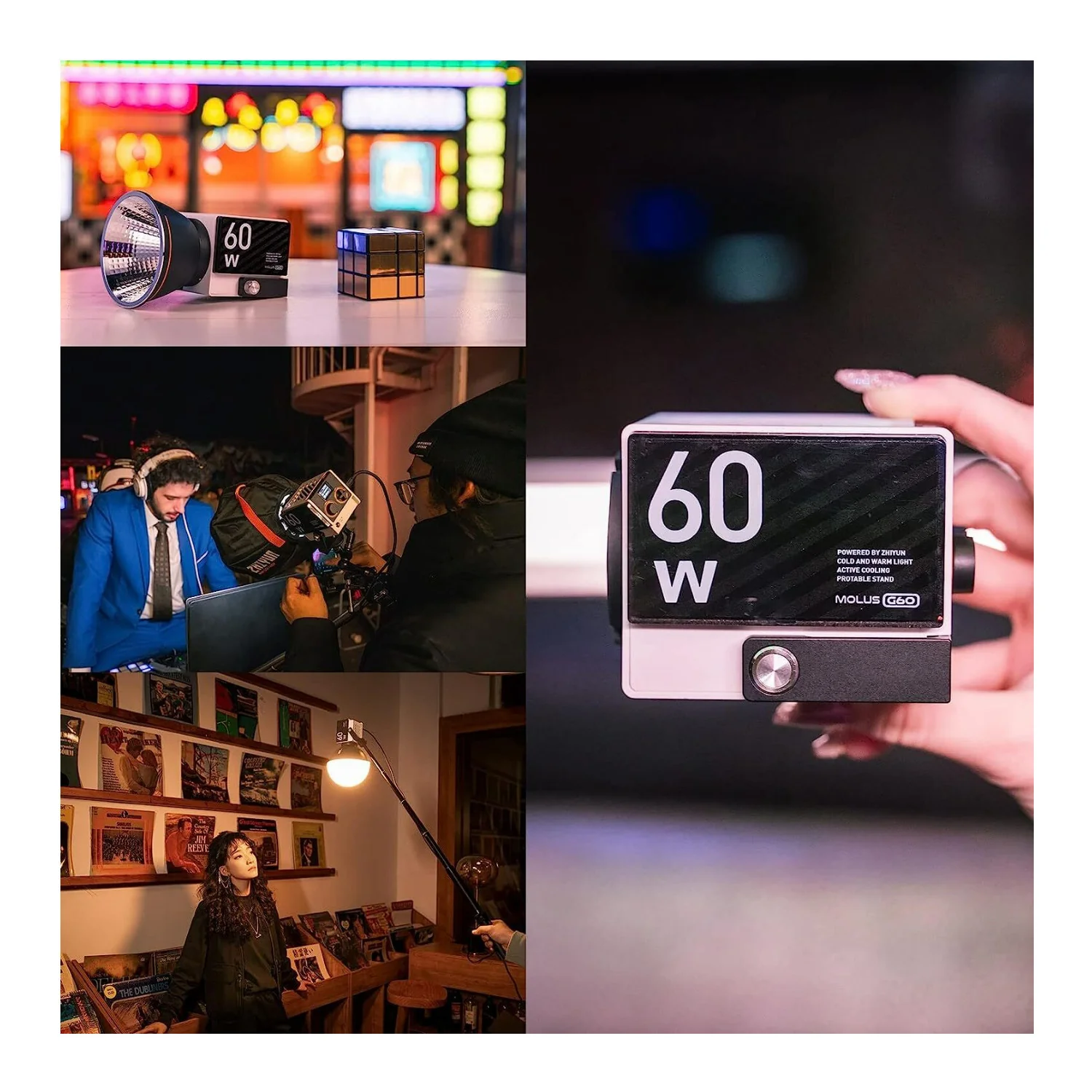 Zhiyun MOLUS G60 Bi-Color Pocket COB Monolight Bundle (Combo Kit) with Camera Tripod System - Image 11