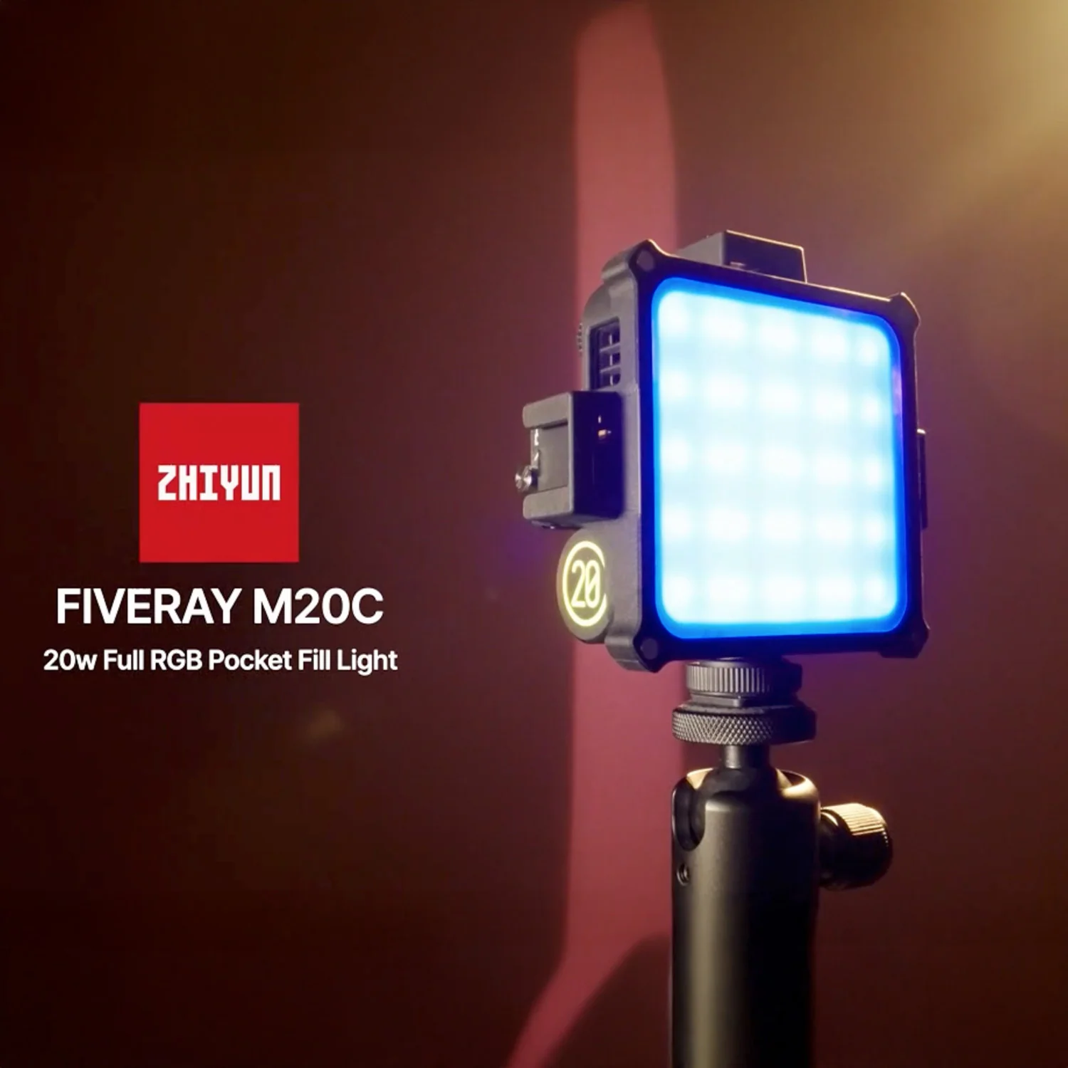 Zhiyun FIVERAY M20C RGB LED Light (Combo Version) with Stand for Ring Light Kit Bundle - Image 2